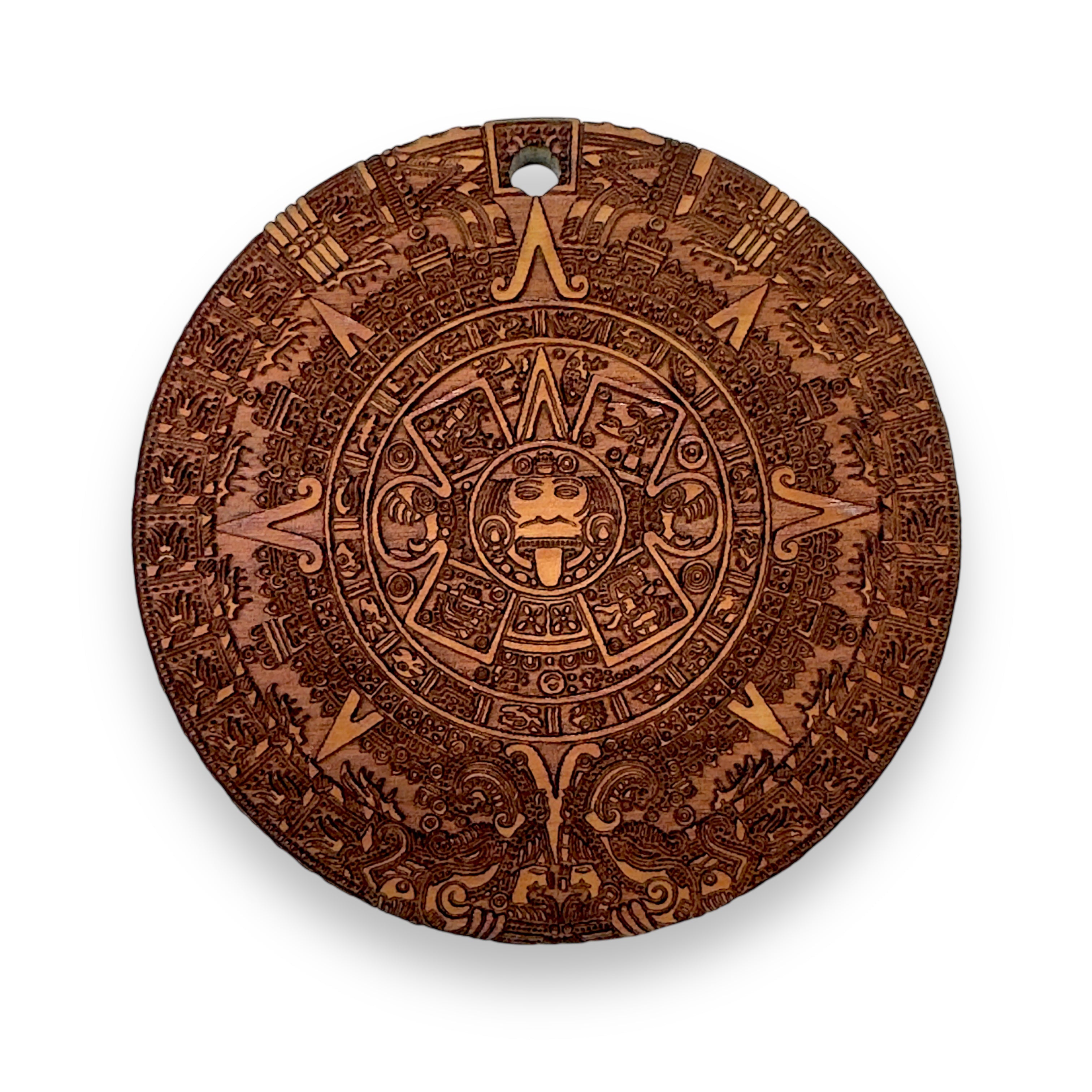 Aztec Mayan Calendar - Cedar Ornament Aztec Mayan Calendar - Cedar Ornament