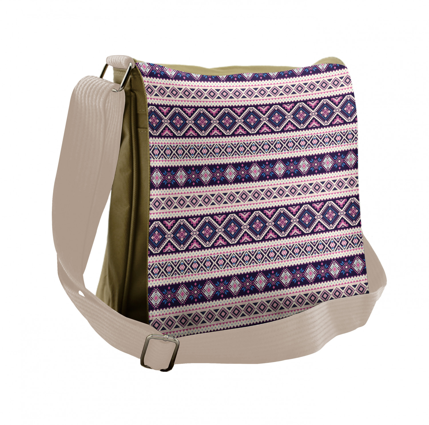 Aztec Messenger Bag, Aboriginal Geometric Pattern, Unisex Cross-body ...