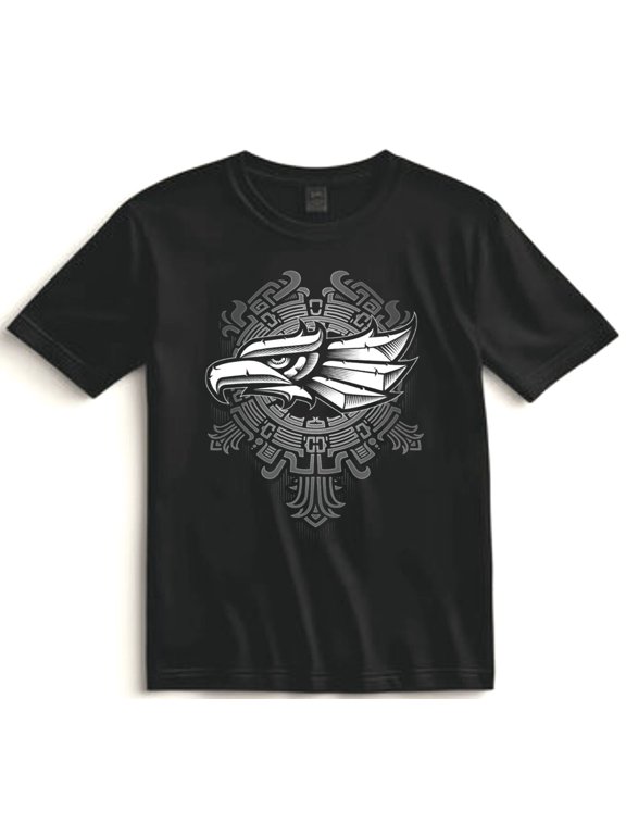 Aztec Mexican Eagle T Shirt Tribal Symbol Graphic Tee Gift for Proud Heritage