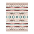 thumbnail image 1 of Aztec Mixed Motif Pattern Teal Red Cream - Digital Art Geometric Pattern Boho Abstract Minimalist Unframed Wall Art Print 18 x 24 inches, 1 of 4
