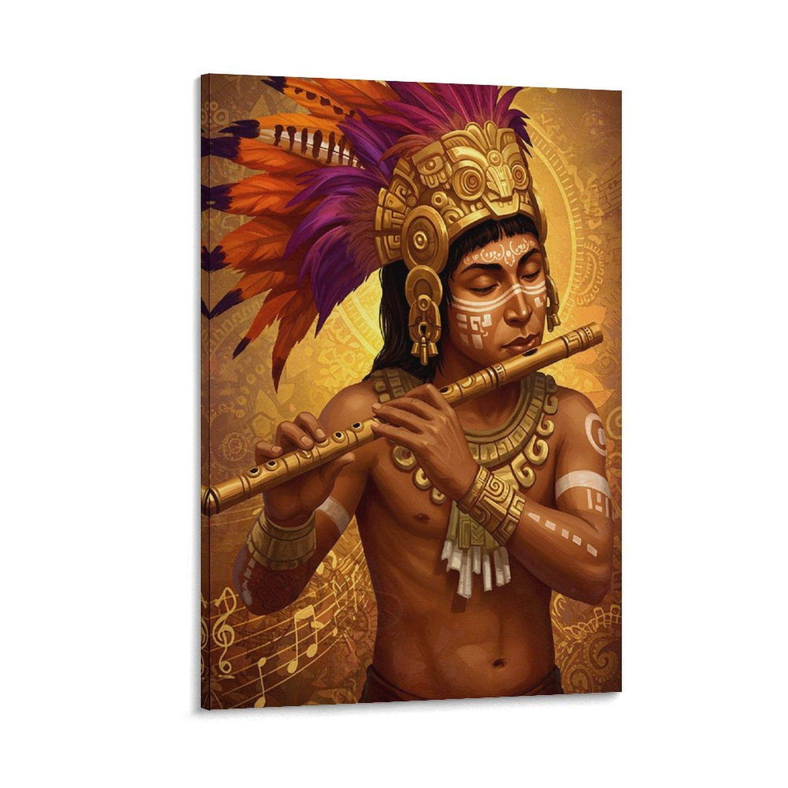 Aztec Mythology Art Poster Xochipilli God of Flowers And Creativity 2 ...