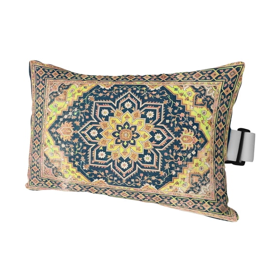 Aztec Outdoor Pillows for Chaise Lounge Chair Waterproof Lumbar Pillows with Insert&Adjustable Elastic Strap Beach Headrest Pillow Traditional Rustic Western Ethnic Tribal Boho Pool Pillow 11"x16"
