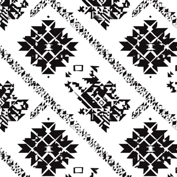 Aztec Peel and Stick Wallpaper Black White Geometric Diamond Zigzag Edges Wall Mural 23.6in x 9.8ft Self Adhesive Removable Wall Paper Renter Friendly Wallpaper for Nursery Bedroom Cabinets