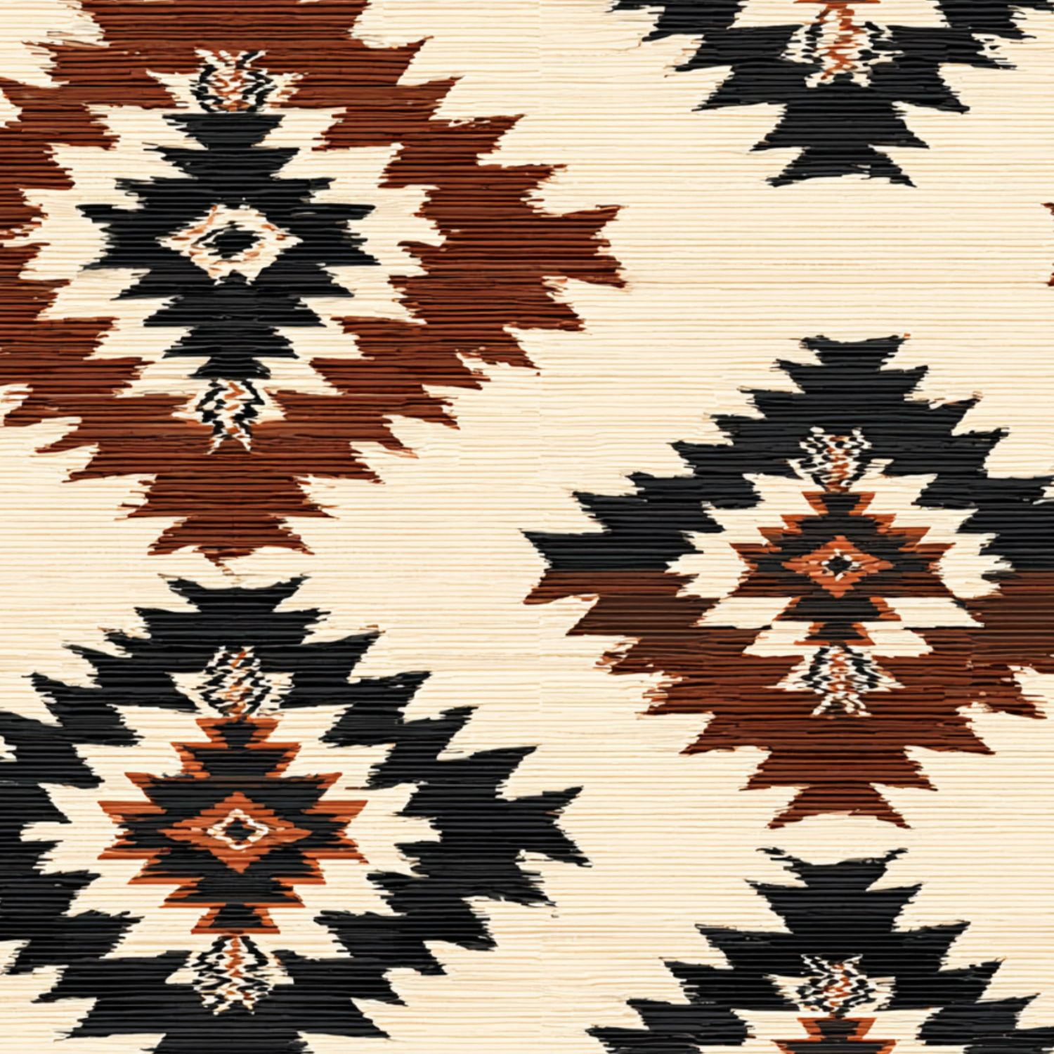 Aztec Peel and Stick Wallpaper Geometric Diamond Earthy Tones Vintage Texture Wall Mural 17.7in x 9.8ft Self Adhesive Removable Wall Paper Renter Friendly Wallpaper for Nursery Bedroom Cabinets