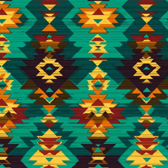 Aztec Peel and Stick Wallpaper Geometric Tribal Vibrant Colors Bold Shapes Wall Mural 17.7in x 9.8ft Self Adhesive Removable Wall Paper Renter Friendly Wallpaper for Nursery Bedroom Cabinets