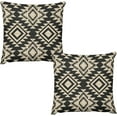 thumbnail image 1 of Aztec Pillow Covers, Ethnic Abstract Art Traditional Geometric Black White Texture Pillow Covers with Hidden Zipper Set of 2 for Bedroom Living Room Sofa Cushion16 x16, 1 of 1
