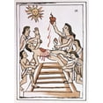 thumbnail image 1 of Aztec Ritual Sacrifice. Naztec Priests Removing The Heart During A Ritual Sacrifice To The Sun. Drawing From The Codex, 1 of 3