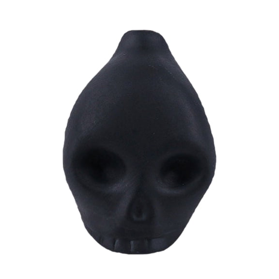 Aztec Ritual Whistle Black with Orange Decoration Loud Sound Ceramic Made 3.3x2.4x2.2 Inches