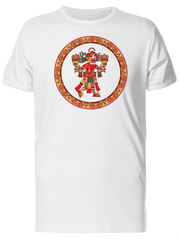 Aztec Round Colorful Logo T-Shirt Men -Image by Shutterstock, Male x-Large