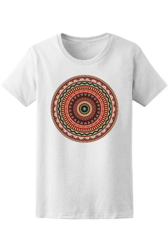 Aztec Round Ornament T-Shirt Women -Image by Shutterstock, Female Medium