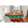 thumbnail image 1 of Aztec Round Tablecloth, Ethnic Ornamental Colorful Direction Pointers Pattern Horizontal Composition, Circle Table Cloth Cover for Dining Room Kitchen Decor, 60", Multicolor, by Ambesonne, 1 of 2