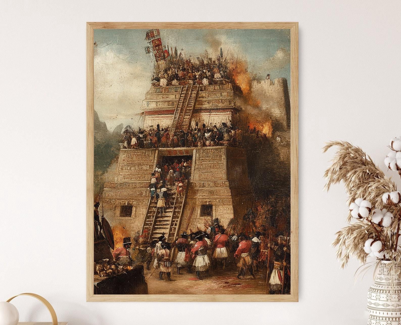 Aztec Sacrificial Ritual Ancient Priests And Sacred Rites Poster ...