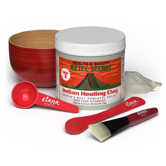 Etana Beauty Aztec Secret Indian Healing Clay Mask Kit for Deep Pore Cleansing