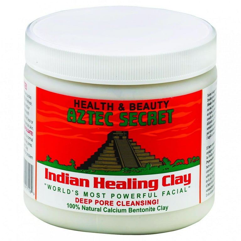 Indian Healing Clay 1 lb. - 100% Natural Calcium Bentonite Clay Powder -  Deep Pore Cleansing Facial