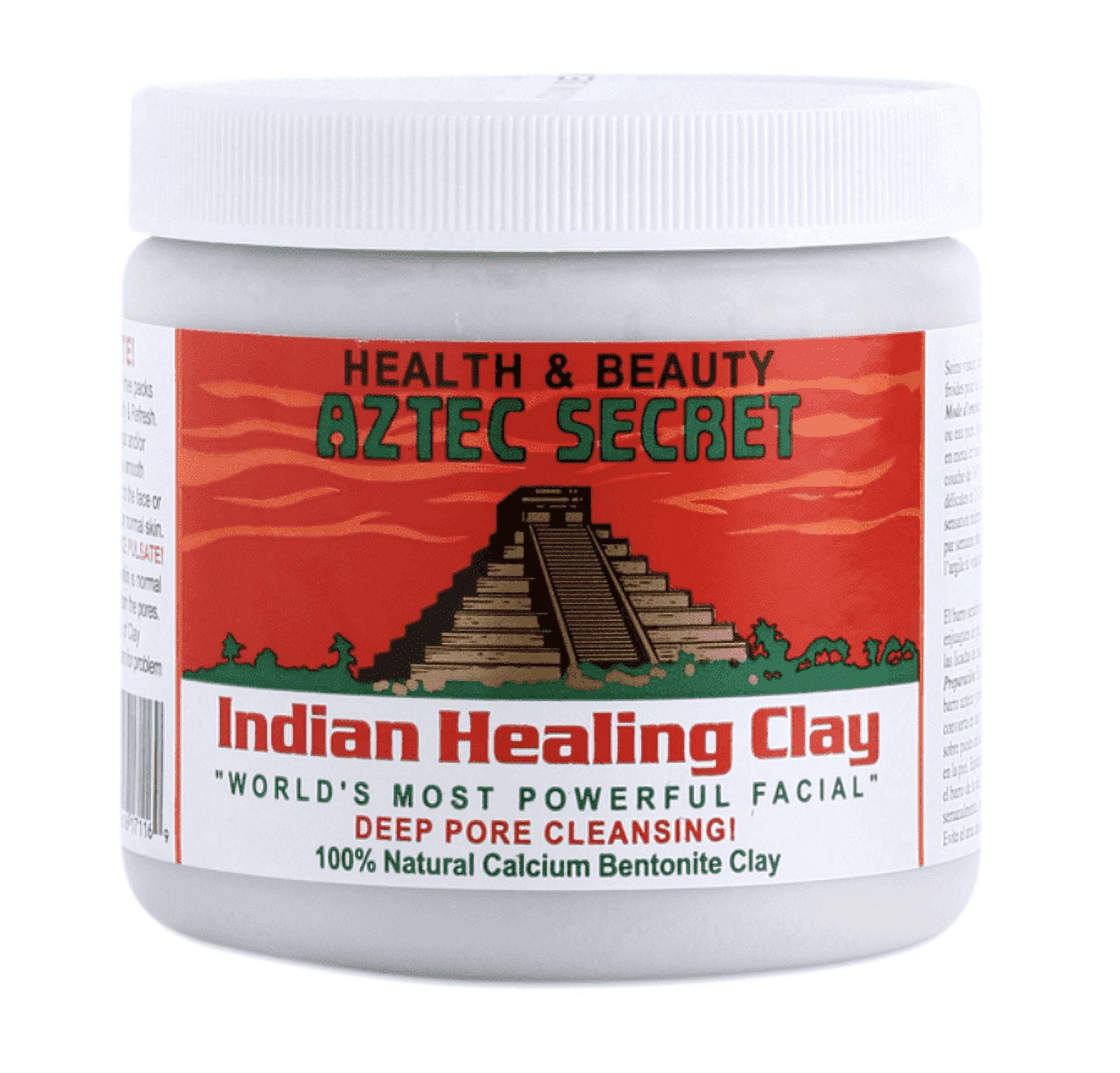 Aztec Secret Indian Healing Clay 100% Natural Calcium Bentonite Clay Deep Pore Cleansing for Facial & Body Mask, 16 oz