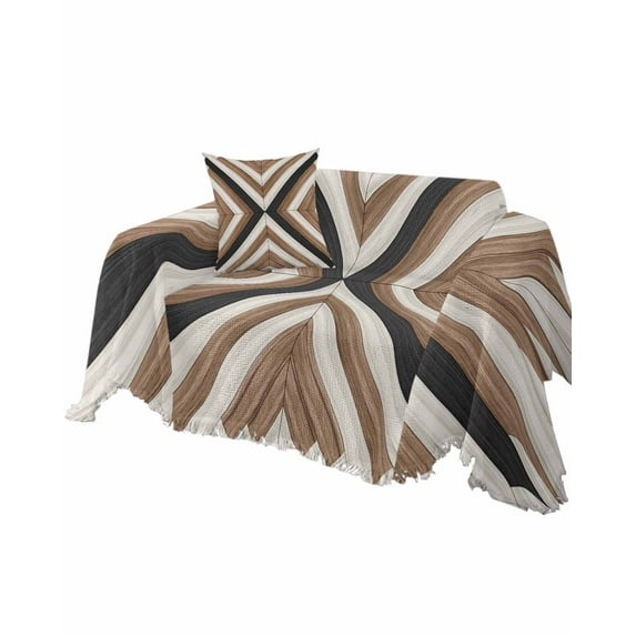 Aztec Sofa Couch Covers for Dogs,Washable Sectional Couch Slipcovers for Loveseat with Tassel,Southwestern Brown Historical Traditional Indian Tribe Non Slip Sofa Throw Cover Blanket Large 71x102