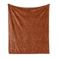 thumbnail image 1 of Aztec Soft Flannel Fleece Throw Blanket, Exotic Culture Antique Old Fashioned Bohemian Design, Cozy Plush for Indoor and Outdoor Use, 70" x 90", Orange Dark Orange, by Ambesonne, 1 of 5