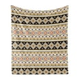 thumbnail image 1 of Aztec Soft Flannel Fleece Throw Blanket, Repeating Abstract Triangles Tribal Motifs Pattern, Cozy Plush for Indoor and Outdoor Use, 70" x 90", Multicolor, by Ambesonne, 1 of 5