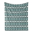 thumbnail image 1 of Aztec Soft Flannel Fleece Throw Blanket, Retro Traditional Pattern Timeless Design Illustration, Cozy Plush for Indoor and Outdoor Use, 60" x 80", Turquoise White, by Ambesonne, 1 of 5