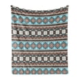 thumbnail image 1 of Aztec Soft Flannel Fleece Throw Blanket, Vintage Illustration of Scandinavian Inspired Motifs, Cozy Plush for Indoor and Outdoor Use, 50" x 60", Multicolor, by Ambesonne, 1 of 5
