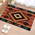 thumbnail image 1 of Aztec Southwest Bathroom Mats 2x3 FT, Non Slip Small Kitchen Mat, Orange Black Boho Tribes Abstract Washable Soft Backed Front Door Throw Rugs Non-Shedding Indoor Outdoor Doormat for Entryway Sink, 1 of 8