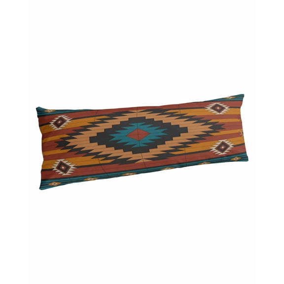 Aztec Southwest Body Pillow Covers, Vintage Geometric Farmhouse Art Soft Bed Throw Pillowcases Breathable Cooling Long Lumbar Body Pillow Sham Cover for Bed Sofa 20''x54''