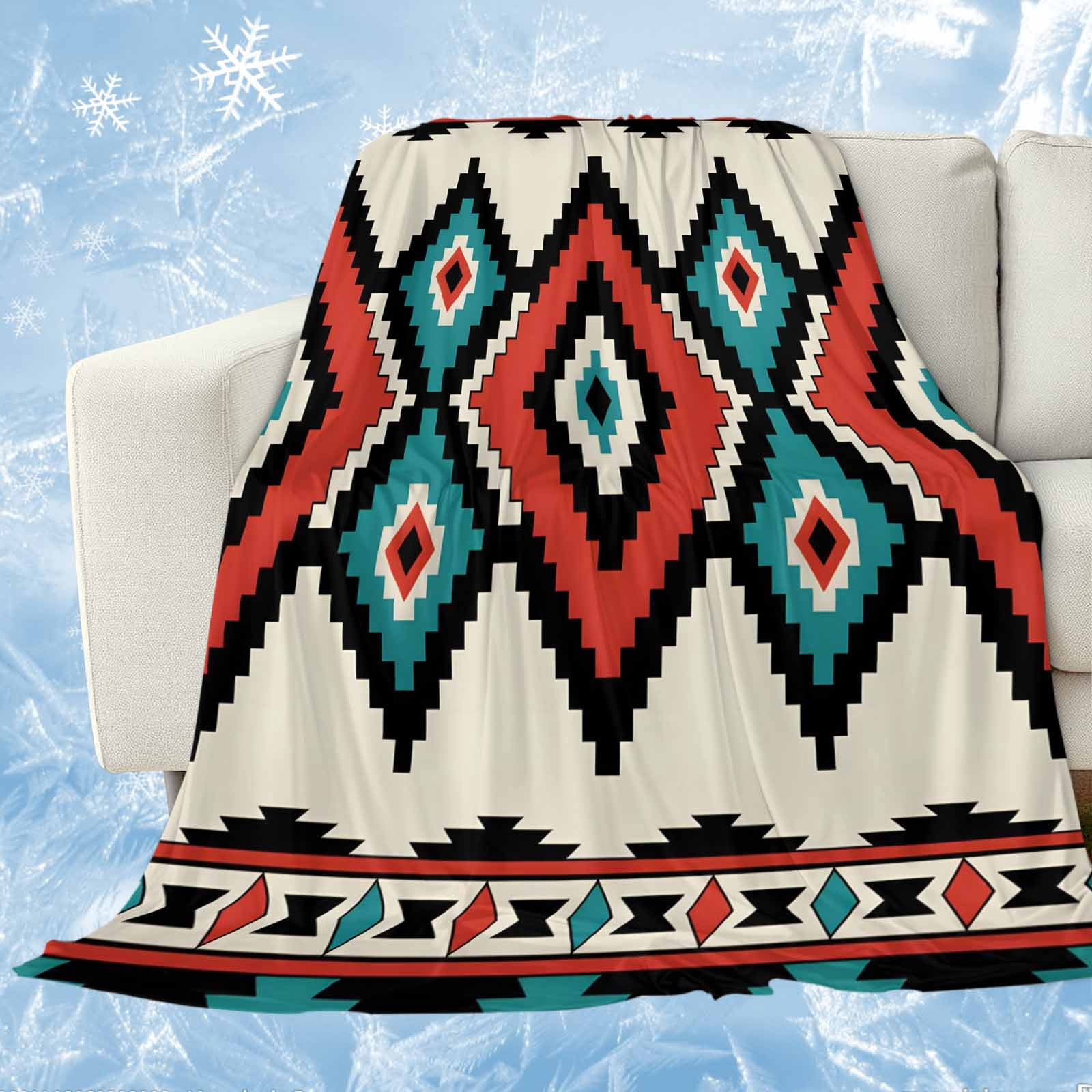 Aztec Southwest Cooling Blanket, Lightweight Breathable Summer Throw ...