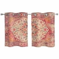 Aztec Southwest Kitchen Curtains Small Short 39 Inch Length, Orange ...