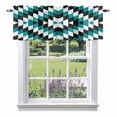 Aztec Southwest Light Filtering Valance Curtains, Vintage Abstract Teal ...