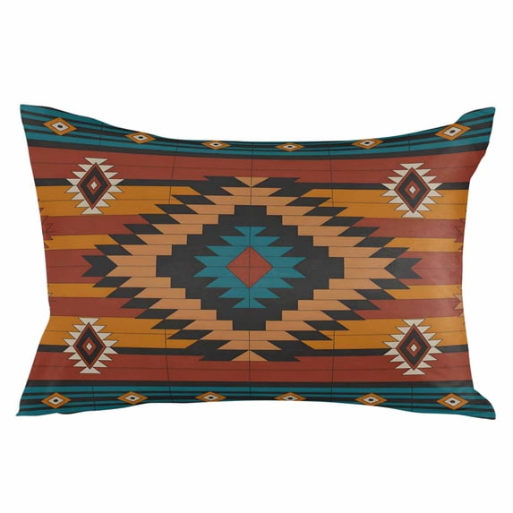 Aztec Southwest Throw Pillow Cover 16 x 24 Inch Decorative Pillow Cover Vintage Geometric Farmhouse Art Lumbar Pillowcase Seasonal Rectangle Cushion Case for Couch Sofa Bed Living Room