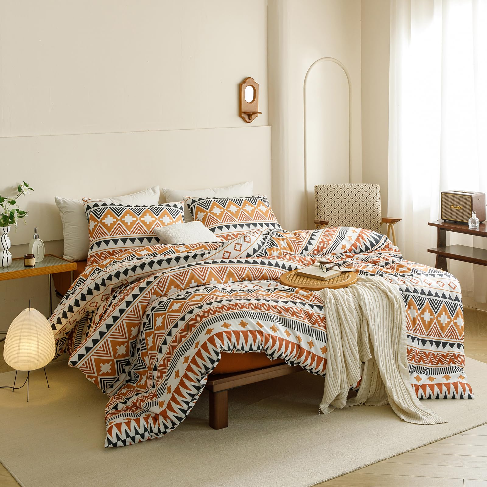 Aztec Southwestern Full Comforter Set Geometric Bohemian Bedding with ...