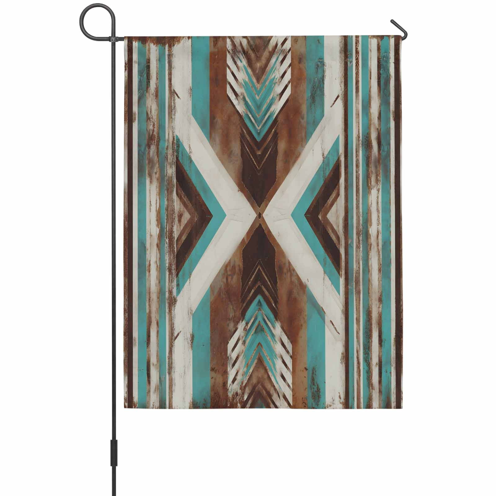 Aztec Southwestern Garden Flag 12 x 18 Inches, Vintage Abstract Brown ...
