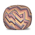 thumbnail image 1 of Aztec Storage Toy Bag Chair, Chevron Art Pattern Inspired by Indigenous Cultural Heritage, Stuffed Animal Organizer Washable Bag, Large Size, Multicolor, by Ambesonne, 1 of 3