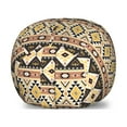 thumbnail image 1 of Aztec Storage Toy Bag Chair, Rhythmic Geometric Lines and Triangles in Mexican Style Illustration, Stuffed Animal Organizer Washable Bag, Small Size, Mustard Cocoa, by Ambesonne, 1 of 3