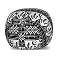 thumbnail image 1 of Aztec Storage Toy Bag Chair, Tribal Geometric Bohemian Design of Mexican Kingdom Moon Feather and Triangles, Stuffed Animal Organizer Washable Bag, Small Size, Black and White, by Ambesonne, 1 of 3