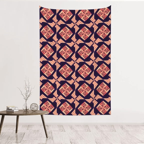 Aztec Style Abstract Pattern Tapestry Painting Wall Hanging 60x40in Home Living Room Decor for Bedroom Aesthetic Art Poster