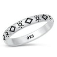 thumbnail image 1 of Aztec Sun Moon Design Ring .925 Sterling Silver Band Jewelry Female Male Unisex Size 4, 1 of 4