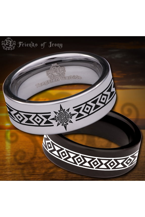 Aztec Sun Style 1 Tungsten Carbide Ring