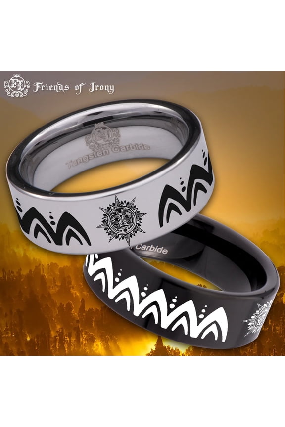 Aztec Sun Style 2 Tungsten Carbide Ring