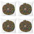 thumbnail image 1 of Aztec Throw Pillow Cushion Case Pack of 4, Snake Animal of Old Mexican Kingdom Ethnic Tribal Colorful Pattern Jumble Geometric, Modern Accent Double-Sided Print, 4 Sizes, Multicolor, by Ambesonne, 1 of 2