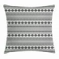 thumbnail image 1 of Aztec Throw Pillow Cushion Cover, Ikat Style Prehistoric Forms Folk Retro Hippie Tribal Cultural Symbolism Print, Decorative Square Accent Pillow Case, 16 X 16 Inches, Black Grey White, by Ambesonne, 1 of 2