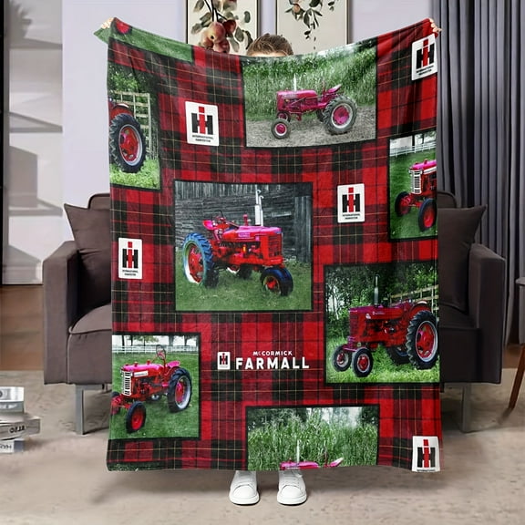 Aztec Tractor Soft Flannel Blanket Perfect for Travel Sofa Bed Office and Home Decor Ideal Birthday and Holiday Gifts for Boys People and Adults Four Seasons of Comfort