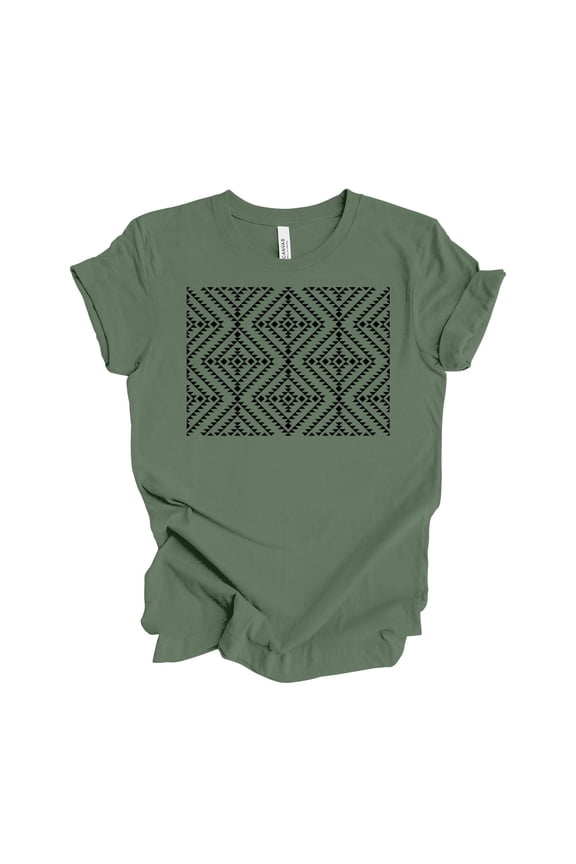Aztec Tribal Bella Canvas Tee: Boho Geometric Design