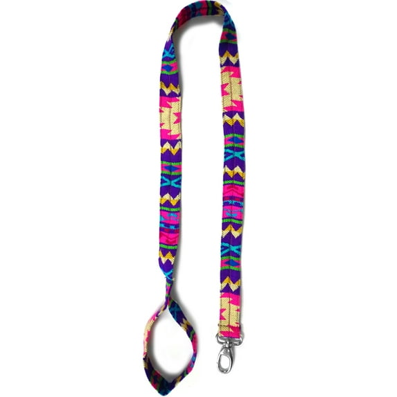 Aztec Tribal Print Pattern Material Pet Dog Leash with Handle and Clasp - Animal Fashion Handmade Boho Accessories