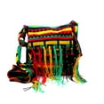 thumbnail image 1 of Aztec Tribal Print Striped Pattern Fringe Flap Cushioned Square Purse Crossbody Bag - Women Fashion Handmade Boho Accessories, 1 of 3