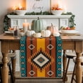 thumbnail image 1 of Aztec Tribe Cotton Linen Table Runner, Washable Table Runners for Kitchen, Dining Room, Holiday, Home Party Table Decor, 13x72 Inches, 1 of 9