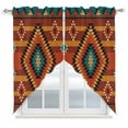 Curated visual reference: Fresh Look at Aztec Tribe Swag Curtain Valance For Window 2 Panels Rhombus