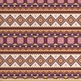thumbnail image 1 of Ambesonne Aztec Fabric by the Yard Upholstery, Triangles Vibrant Tone Art, 3 Yards, Salmon Eggplant, 1 of 4