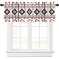 thumbnail image 1 of Aztec Valances Curtain Boho Tribal Navajo Ethnic Abstract Geometric Print Rod Pocket Window Curtains for Living Room, Bedroom, Kitchen, Bathroom,1 Panel, 54" W x 18" L, 1 of 6