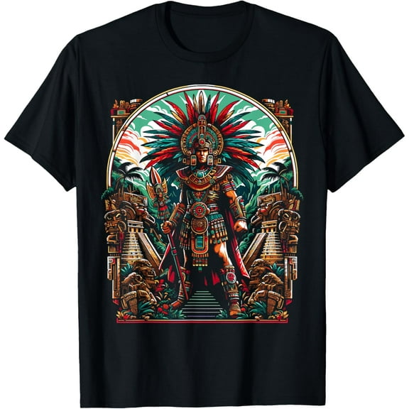 Aztec Warrior Mexico Native Mexican Aztec Civilization T-Shirt Tee